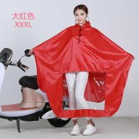 红色3X加大加厚款 XXXL 电动车雨衣加大单人双人踏板摩托车女装成人水衣韩版透明雨披遮。