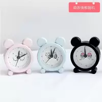 萌表情熊随机 闹钟小巧 mini学生床头创意儿童小闹钟可爱卡通静音简约卧室迷。
