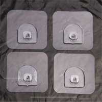 卡扣4个 。免打孔无痕贴片透明挂钩置物架粘贴片香皂盒卡座篮子配件粘钩挂