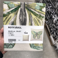 不含芯 需要另买 50X50cm IKEA宜家 若特福雅 垫套沙发抱枕套靠垫套蝴蝶图案50x50厘米