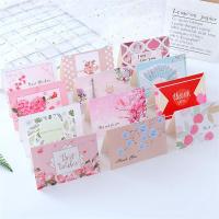 1套12张（带信封） 韩国创意温商务祝福贺卡留言感谢感恩节学生毕业手写小卡片带信封