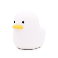 白色[定时多档位硅胶灯] MUID呆呆鸭睡眠灯硅胶创意卧室宝宝喂奶拍拍床头灯护眼小夜灯充电