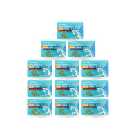 屈臣氏圆线超细护理牙线棒 家庭装安全剔牙牙签50支*12盒