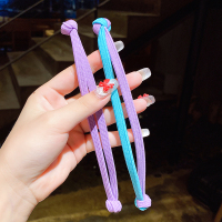 3#紫色系2根 小女孩发饰宝宝中国结皮筋女童高弹力发圈头饰扎马尾头绳儿童发绳