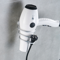 特价限量300个哑光银 卫生间免打孔电吹风机架子吸盘吸壁式浴室厕所收纳壁挂风筒置物架