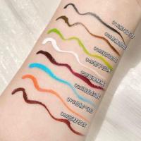 H25-01#黑巧克力 xixi速干彩色眼线液笔女不晕染防水持久超细极细白色棕色眼线