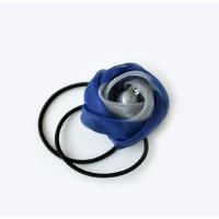 深蓝色 头绳手工花朵发圈韩国头花头饰品发饰成人发卡橡皮筋盘发扎头发绳