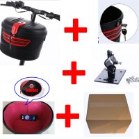 小号筐+短臂前安装+内衬包(适合滑板车) 电动滑板车专用防盗防水保温快拆塑料车筐小米希洛普电动滑板车篮