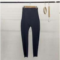 灰色 M 2021秋装鲨鱼皮打底裤女外穿薄款灰色九分高腰提臀紧身瑜伽芭比裤