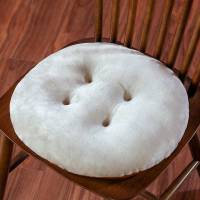 (圆)纯灰色 单款42cm(连体款45x90cm) 坐垫办公室连体靠垫一体椅子垫电脑椅垫凳靠背懒人屁股垫加厚座垫