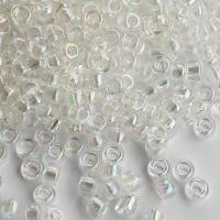 3M-幻彩白色 40克(约1200颗) 3MM幻彩米珠台湾透明手缝串珠流苏散珠diy材料包十字绣玻璃珠子