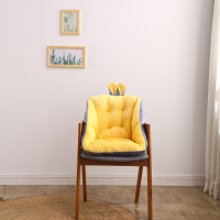 耳朵[鹅黄] 45x45cm 连体坐垫加绒加厚女靠垫办公室一体椅垫久坐护腰学生板凳子椅垫子