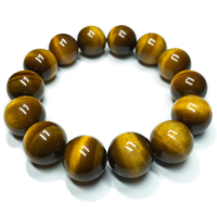 8mm小巧女款 天然黄虎眼石手链男女情侣款单圈虎晴石手串木变石佛珠水晶手饰品