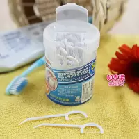 振兴弯钩牙线棒牙线便携式超细一次性牙签线剔牙线棒圆盒装60支