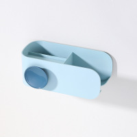 浅蓝 吹风机架壁挂多功能卫生间浴室置物架吹风机收纳架免打孔电吹风架