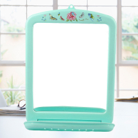 528蝴蝶镜小号绿色 23*32CM 家用时尚多功能两用挂镜浴室镜子免打孔壁挂镜洗手间卫浴化妆镜