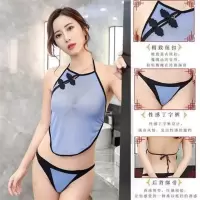 肚兜款[肚兜+丁字裤] 均码 70-130斤 性感情趣内衣内裤极度诱惑古代肚兜民国风旗袍睡衣免脱激情透明