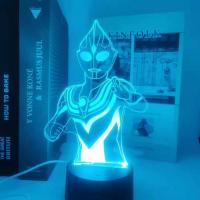 奥特曼半身 七彩黑色触摸 迪迦奥特曼3D小夜灯立体LED儿童床头睡眠灯