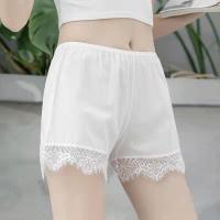 白色单层蕾丝 均码 臀围2尺4-2尺9建议120斤 防走光安全裤女JK学生可外穿打底裤秋冬大码蕾丝拼接花边短裙裤