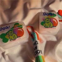 [硅胶-七彩小狗+荧光挂绳] x100 ins涂鸦卡通狗狗适用AirPods Pro3代苹果无线耳机套AirPods1
