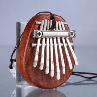 迷你拇指琴[胡桃木] 裸琴(不带任何配件) 迷你拇指琴水晶卡林巴琴乐器挂饰儿童玩具8音实木Kalimba带挂链