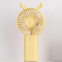 普通款黄色小鹿风扇 关注店铺送usb充电线和挂绳 发光小鹿喷雾小风扇USB充电可爱少女心学生儿童宿舍随身带灯户外