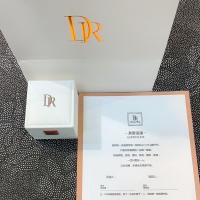 Dr礼盒证书手提袋-没有戒指 七夕送女友Dr仿真莫桑石戒指钻戒结婚道具七彩经典六爪钻戒女奢华
