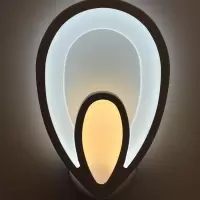 大小凤尾 暖白双色 LED双色卧室床头灯现代简约客厅壁灯创意走廊过道墙壁灯