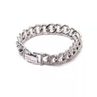 银色(即送小狮子手链) 16CM 手链普通包装(建议女生) 过毒KILLWINNER手链项链回到未来双排镶钻古巴手链