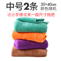 拖布替换布 2条装【双面长毛绒】 30*40cm 平板拖地擦地专用抹布无水痕瓷砖拖把家用一拖净拖布替换布木地板