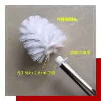 总长45CM马桶刷1套 马桶刷家用刷子无死角洗厕所刷长柄不锈钢卫生间马桶刷替换头。