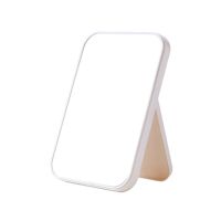 [升级加厚特大款]-北欧米-无 赠品 台式化妆镜大镜面梳妆镜便携折叠桌面公主镜长方形镜子简约时尚镜