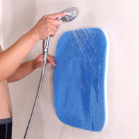 蓝色通用 搓懒人解放巾板搓澡搓澡背多功能墙搓澡贴双手神器自助。