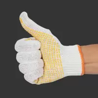 24双 29元 XL 点珠手套 点塑手套 棉纱手套 劳保手套 防滑手套棉纱浸胶点