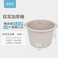 巧克力色 泡脚桶过小腿塑料洗脚盆家用成人加高足浴桶足浴盆泡脚神器