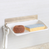 简约款[送两个侧边小挂钩] 沥水篮厨房水槽水龙头置物架壁挂免打孔洗碗池沥水架百洁布收纳架