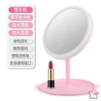 充电款-单色调光化妆镜-U89 小镜子随身携带创意便携折叠精致学生宿舍化妆镜可爱迷你手持补光