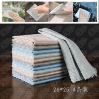 25X26cm基础款[4条装] 擦玻璃镜子无水印鱼鳞抹布家务清洁布不掉毛吸水毛巾去油