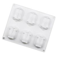 6连白色小猪 小猪果冻布丁慕斯蛋糕模具金猪椰奶冻水晶滴胶模具钵仔糕模具