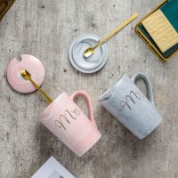 M 单杯颜色备注 简约大理石纹马克杯情侣一对情侣杯潮流情侣款七夕礼物带盖勺礼盒