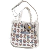 企鹅蛋挂件 收藏店铺 送礼物 优先发货 日系原宿古着感少女斜挎包韩国ins可爱卡通软妹学生大容量帆布包