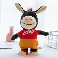 红色小驴 72首歌+走路+学舌+电池版 儿童会学舌说话唱歌走路小毛驴电动毛绒遥控熊猫搞笑猴子玩具男女
