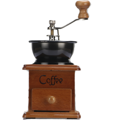 黑色粉槽款磨豆机 手磨咖啡机家用咖啡豆研磨机复古手摇磨豆机小型手动磨粉机