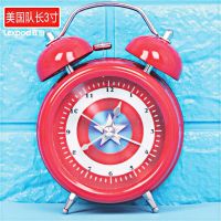 美国队长3寸 奥特曼赛罗捷德欧布小闹钟表学生用男生卡通儿童专用静音床头夜光