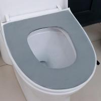 灰色粘扣款 马桶坐垫通用座便套刺绣四季款防水拉链粘扣加大通用坐垫圈