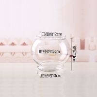 15帶底圆球(裸缸) 创意带底大号圆形玻璃鱼缸生态金鱼缸家用客厅乌龟缸桌面水培花瓶