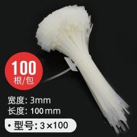 3*100（白色100条） 无记号笔 标牌扎带彩色尼龙标签扎带电线网线标牌扎带标记标识牌防水
