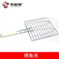 古炭翁户外烧烤配件带把手烤鱼夹子烤鱼网烤汉堡网烧烤网工具用品 古炭翁户外烧烤配件带把手烤鱼夹子烤鱼网烤汉堡网烧烤网工具用