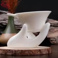 白色佛手茶漏 茗客茶漏茶滤手工宜兴紫砂极细不锈钢茶叶滤网功夫耐热加厚过滤器