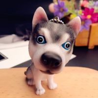 单个哈士奇 哈士奇小狗钥匙扣铃铛挂件 韩国可爱钥匙链圈绳 个性创意礼物男女